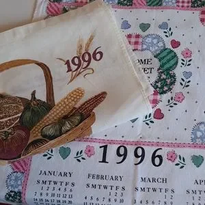 Vintage | Kitchen | Two Vintage 996 Linen Calendars | Poshmark